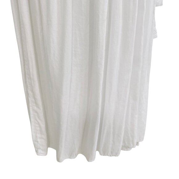 Wilfred White Maxi Skirt SZ M High Waist Pleated Wrap Long Aritzia Boho Chic - Picture 8 of 12